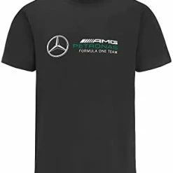 Discount ✨ Mercedes AMG Petronas Formula One Team - Official Formula 1 Merchandise - Large Logo T-Shirt Grey ????