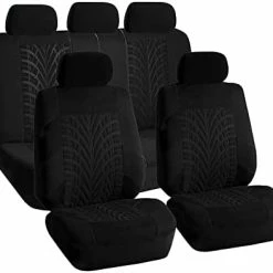 Cheapest ✨ Car Seat Covers Full Set Gray Premium Cloth - Universal Fit, Automotive Seat Cover, Low Back Front Seat Covers, Airbag Compatible, Split Bench Rear Seat, Washable Seat Cover For SUV, Sedan Red Full Set ???? -Car Seat Covers shop 3109U MnTUL. AC