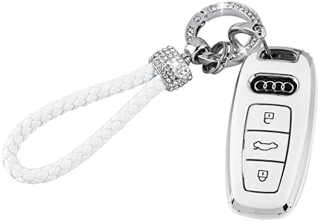 Discount ???? UHONSN For Nissan Key Fob Cover 4 Button Auto Start Soft TPU Smart Keyless Case Keys Protector Chain Cute Car Accessories Girly White ⌛ 9 Discount ???? UHONSN For Nissan Key Fob Cover 4 Button Auto Start Soft TPU Smart Keyless Case Keys Protector Chain Cute Car Accessories Girly White ⌛ - Image 7