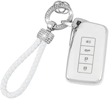 Discount ???? UHONSN For Nissan Key Fob Cover 4 Button Auto Start Soft TPU Smart Keyless Case Keys Protector Chain Cute Car Accessories Girly White ⌛ 17 Discount ???? UHONSN For Nissan Key Fob Cover 4 Button Auto Start Soft TPU Smart Keyless Case Keys Protector Chain Cute Car Accessories Girly White ⌛ - Image 15