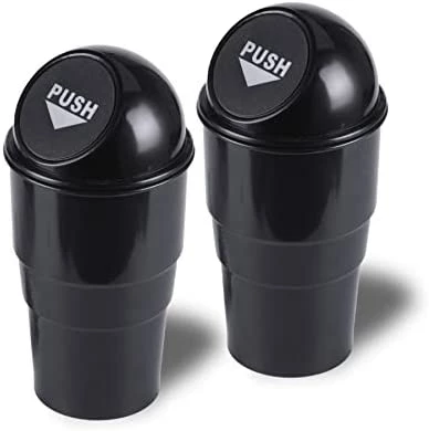 Buy ???? Mini Car Trash Can, Small Automatic Portable Trash Can With Lid, For Car Home Office (Black) Gray-1 Pack ???? 10 Buy ???? Mini Car Trash Can, Small Automatic Portable Trash Can With Lid, For Car Home Office (Black) Gray-1 Pack ???? - Image 8