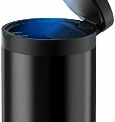 Cheapest ???? Car Ashtray With Lid, Portable Ashtray For Car, Mini Car Trash Can, Detachable Stainless Steel Smokeless Ash Tray With LED Blue Light, Windproof For Outdoor Travel, Home Use (Misted Gray) ???? -Car Seat Covers shop 31CjqF4XOzL. AC