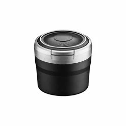 Promo ???? Car Ashtray With Lid Easy Clean Up Detachable Auto Ashtray LED Light Indicator Detachable Car Ash Tray Multifunctional Mini Car Trash Can Portable Smokeless Ashtray For Car Cup Holder Home Office Gray ????
