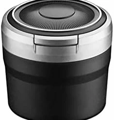 Promo ???? Car Ashtray With Lid Easy Clean Up Detachable Auto Ashtray LED Light Indicator Detachable Car Ash Tray Multifunctional Mini Car Trash Can Portable Smokeless Ashtray For Car Cup Holder Home Office Gray ???? -Car Seat Covers shop 31D1g6XzEUL. AC