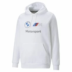 Discount ???? PUMA Men's Standard BMW MMS Essentials Fleece Hoodie White 1.0 ????