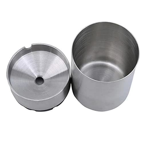 Best deal ???? Large Size Stainless Steel Car Cigarette Ashtrays Fireproof Automatically Extinguished Unbreakable Ashtray For Car Home Office Outdoor Use (280gr-10oz) Black ✔️ 6 Best deal ???? Large Size Stainless Steel Car Cigarette Ashtrays Fireproof Automatically Extinguished Unbreakable Ashtray For Car Home Office Outdoor Use (280gr-10oz) Black ✔️ - Image 4