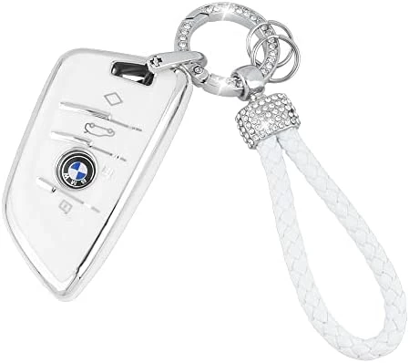 Discount ???? UHONSN For Nissan Key Fob Cover 4 Button Auto Start Soft TPU Smart Keyless Case Keys Protector Chain Cute Car Accessories Girly White ⌛ 15 Discount ???? UHONSN For Nissan Key Fob Cover 4 Button Auto Start Soft TPU Smart Keyless Case Keys Protector Chain Cute Car Accessories Girly White ⌛ - Image 13