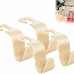 Hot Sale ❤️ Car Seat Headrest Hook 4 Pack Hanger Storage Organizer Universal For ???? Handbag Purse ???? Coat Fit Universal Vehicle Car Black S Type ???? -Car Seat Covers shop 31K0QRgbJOL. AC