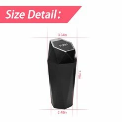 Deals ❤️ 2PCS Car Trash Can With Lid, Mini Portable Auto Garbage Can, Small Leakproof Diamond Design Trash Dustbin, Waterproof Vehicle Rubbish Bins For Automotive Car, Home, Office, Kitchen, Bedroom (Black, 2) ????