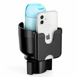 Hot Sale ???? 2-in-1 Car Cup Holder Expander Adapter With Adjustable Base, Car Cup Holder Expander Organizer With Phone Holder, Fits Hydro Flask, Yeti, Nalgene, Large 32/40 Oz Drinks Bottles,Black ????