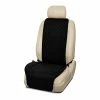 Outlet ❤️ Linen Car Seat Cover For All Seasons Soft & Breathable Front Premium Covers With Non-Slip Protector Universal Fits Most Automotive, Van, SUV, Truck - 1 Unit Black Wings ????