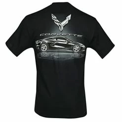 New ⌛ C8 Corvette Stingray Metallic Tonal Reflections T-Shirt : Black (X-Large) ????