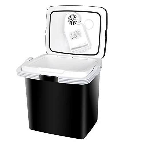 New ✨ Mini Fridge Electric Cooler And Warmer For Car- 12V DC Electric Cooler Car Refrigerator With Automatic Locking Handle, 28 Quart Portable Car Fridge For Travel And Camping ???? 4 New ✨ Mini Fridge Electric Cooler And Warmer For Car- 12V DC Electric Cooler Car Refrigerator With Automatic Locking Handle, 28 Quart Portable Car Fridge For Travel And Camping ???? - Image 2