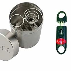 Best deal ⌛ E.s.s. Car Ashtray Can Portable Cigar Cigarette Travel Ashtray Fits In Cup Holder With FESS V Cut Cigar Cutte ⌛