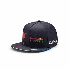 Outlet ???? Red Bull Racing - Official Formula 1 Merchandise - Max Verstappen 2022 Team Flat Brim Cap - Unisex - Navy - One Size ⌛