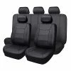 Wholesale ???? Car Seat Covers Protects Water Proof Faux Leather Carbon Fiber Front And Rear Bench (Black Black, Full Set -- 9PCS) ⌛ 2 Wholesale ???? Car Seat Covers Protects Water Proof Faux Leather Carbon Fiber Front And Rear Bench (Black Black, Full Set -- 9PCS) ⌛ -Car Seat Covers shop 31XAyd5wboL