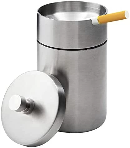 Best Sale ???? Stainless Steel Auto Ashtrays With Lid Car Ashtray Smell Proof Portable Smokeless Detachable Windproof Extinguished Butt Bucket Ash Tray For Car Cup Holder (Silver) Stainless Steel-silver ???? 9 Best Sale ???? Stainless Steel Auto Ashtrays With Lid Car Ashtray Smell Proof Portable Smokeless Detachable Windproof Extinguished Butt Bucket Ash Tray For Car Cup Holder (Silver) Stainless Steel-silver ???? - Image 7
