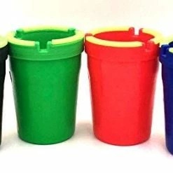 New ???? 4 Pack - Stub Out Glow Top - Self Extinguising Cigarette Ashtray - Butt Bucket- Portable Ashtray ????