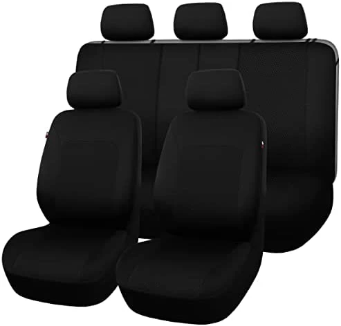 Promo ???? Car Seat Covers Front Seats Rear Bench Polyester Car Seat Protectors Easy Installations Rear Bench Split Classic Man Lady Truck (Full Set -- Low Back, Black Purple)… ???? 16 Promo ???? Car Seat Covers Front Seats Rear Bench Polyester Car Seat Protectors Easy Installations Rear Bench Split Classic Man Lady Truck (Full Set -- Low Back, Black Purple)… ???? - Image 14