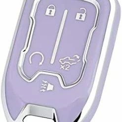 Budget ???? OFFCURVE Compatible With GMC Key Fob Cover Key Fob Case For Chevy Suburban Tahoe Terrain Acadia Yukon Silverado GMC Sierra 1500 2500HD 3500HD Car Accessories Smart Key Protector, Purple Black-gold ???? -Car Seat Covers shop 31ddlbeEFFL. AC
