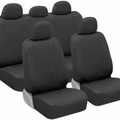 Budget ???? CarXS UltraLuxe Black Leather Car Seat Covers Full Set – 9 Piece Faux Leather Interior Seat Cover Set, Includes Front And Back Seat Cover, Premium Automotive Seat Covers For Cars Truck Van SUV ???? -Car Seat Covers shop 31i9YBkrcEL. AC