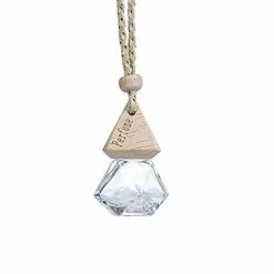 Best Sale ???? 8 Pcs Car Aromatherapy Essential Oil Scent Diffuser Hanging Perfume Bottle Car Air Freshener Auto Fragrance Decor Ornament Empty Glass Bottle With Wooden Caps ???? -Car Seat Covers shop 31jBIyHG9zL