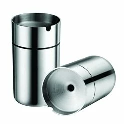 Best deal ???? Large Size Stainless Steel Car Cigarette Ashtrays Fireproof Automatically Extinguished Unbreakable Ashtray For Car Home Office Outdoor Use (280gr-10oz) Black ✔️