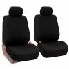 Promo ???? Car Seat Covers Front Set In Black Cloth - Car Seat Covers For Low Back Car Seats With Removable Headrest, Universal Fit, Automotive Seat Covers, Washable Car Seat Cover For SUV, Sedan, Van Yellow ????