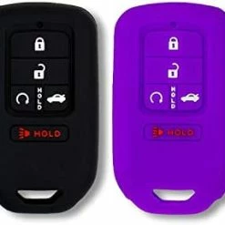 New ???? Silicone Key Fob Cover For Honda Accord Civic CR-V CRV Pilot Passport Insight EX EX-L Touring | Car Accessory | Key Protection Case - 2 Pcs (Black) ???? -Car Seat Covers shop 31oBokuLvKL. AC