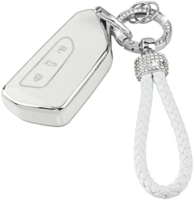 Discount ???? UHONSN For Nissan Key Fob Cover 4 Button Auto Start Soft TPU Smart Keyless Case Keys Protector Chain Cute Car Accessories Girly White ⌛ 13 Discount ???? UHONSN For Nissan Key Fob Cover 4 Button Auto Start Soft TPU Smart Keyless Case Keys Protector Chain Cute Car Accessories Girly White ⌛ - Image 11