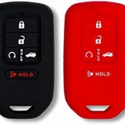 New ???? Silicone Key Fob Cover For Honda Accord Civic CR-V CRV Pilot Passport Insight EX EX-L Touring | Car Accessory | Key Protection Case - 2 Pcs (Black) ???? -Car Seat Covers shop 31qVifk UkL. AC