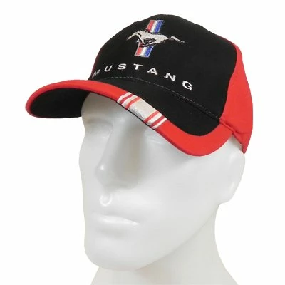 Hot Sale ???? Checkered Flag Mustang Running Horse Tri-Bar Black Red Stripe ⚾ Baseball Cap ???? 4 Hot Sale ???? Checkered Flag Mustang Running Horse Tri-Bar Black Red Stripe ⚾ Baseball Cap ???? - Image 2