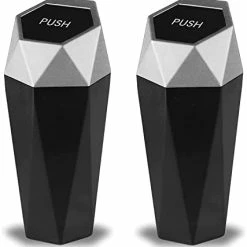 Best Sale ???? Car Trash Can With Lid, Diamond Design Small Automatic Portable Trash Can, Easy To Clean, Used In Car Home Office (Black) ???? -Car Seat Covers shop 31rrVZkjikL. AC