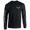 Top 10 ❤️ Corvette Long Sleeve T-Shirt - C7 Logo With Corvette Script On Sleeve (Large, Black) ✔️