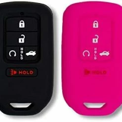 New ???? Silicone Key Fob Cover For Honda Accord Civic CR-V CRV Pilot Passport Insight EX EX-L Touring | Car Accessory | Key Protection Case - 2 Pcs (Black) ???? -Car Seat Covers shop 31yvpiXOOiL. AC
