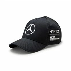 Outlet ???? Mercedes AMG Petronas Formula One Team - Official Formula 1 Merchandise - Lewis Hamilton 2022 Team Trucker Cap White ????