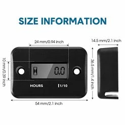 Deals ???? 2 Pieces Inductive Hour Meter For Gas Engine Lawn Mower Dirt Bike Motorcycle Motocross Snowmobile Karting Marine ATV Boat Outboard Motor Generator Waterproof Hour Meters (Black) ???? -Car Seat Covers shop 410ecdsbFTL