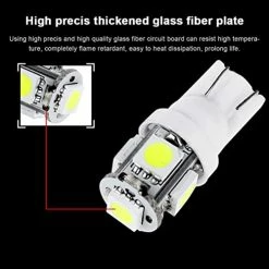 Wholesale ✨ (10) T10 5-5050-SMD PC194 LED Bulb Instrument Panel Cluster Dash Light Twist Lock Socket (white) ???? 15 Wholesale ✨ (10) T10 5-5050-SMD PC194 LED Bulb Instrument Panel Cluster Dash Light Twist Lock Socket (white) ???? -Car Seat Covers shop 411C2MehQfL