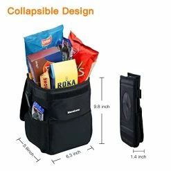Best Pirce ???? Car Trash Can With Lid, WAVELANE Automotive Waterproof Car Garbage Can, Collapsible Car Trash Bag Hanging, Car Accessories Interior Car Organizer (Black) ⭐