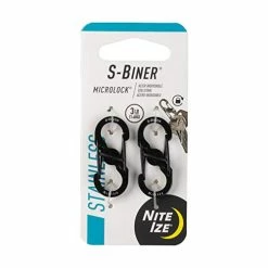 Cheapest ???? Nite Ize S-Biner MicroLock, Locking Key Holder, Stainless-Steel, Black, 2 Count (Pack Of 1) ⭐