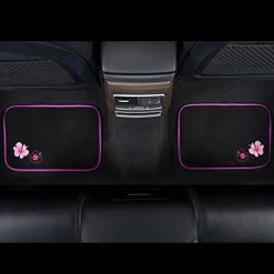 Deals ???? Universal Fit Embroidery Butterfly And Flower Car Floor Mats, Pink Car Floor Mats Fit 95% Automotive,SUVS,Sedan,Vans,for ???? Women,Girly,Set Of 4 (Black With Pink) Purple Butterfly Flower ✨ -Car Seat Covers shop 412lv9WQJzL