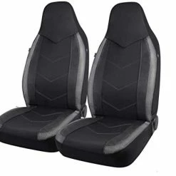 Budget ✔️ High Back Front Car Seat Covers - Sports Carbon Fiber Mesh Design, Universal Fit, Airbag Compatible (Black) High Back Red ❤️ -Car Seat Covers shop 412yRO7qmpL. AC