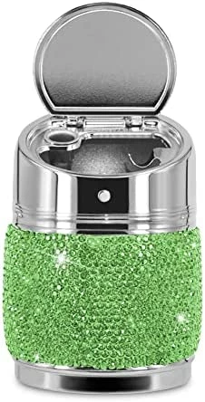 Wholesale ???? Portable Auto Car Cigarette Ashtray Ash Bling Crystal Smokeless Stand Cylinder Cup Holders,Silver ✨ 9 Wholesale ???? Portable Auto Car Cigarette Ashtray Ash Bling Crystal Smokeless Stand Cylinder Cup Holders,Silver ✨ - Image 7