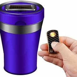 Cheap ???? Car Ashtray, Detachable Ceramics Car Ashtray With Lid Blue Led Light And Removable Lighter Solar Energy And USB Dual Charging For Most Car Cup Holder ???? -Car Seat Covers shop 413mcQkRRPL. AC