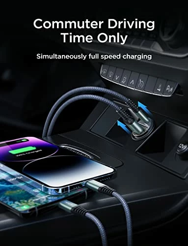Budget ⭐ USB C Car Charger, Dual 36W Super Fast USB C Car Charger Fast Charging, Compact Cigarette Lighter USB Car Charger, PD36W & QC3.0 Compatible With IPhone 14 13 12 Pro Max, Samsung S22, IPad Pro Black ???? 6 Budget ⭐ USB C Car Charger, Dual 36W Super Fast USB C Car Charger Fast Charging, Compact Cigarette Lighter USB Car Charger, PD36W & QC3.0 Compatible With IPhone 14 13 12 Pro Max, Samsung S22, IPad Pro Black ???? - Image 4
