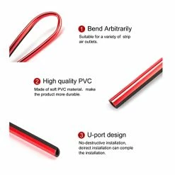 Flash Sale ???? SINGARO 20 Pieces Car Air Conditioner Air Outlet Decorative Strips, Bendable DIY Decorative Strips, Universal For Most Air Outlets, Car Interior Accessories (Red) ???? -Car Seat Covers shop 413zskfaVIL