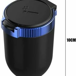Budget ???? Car Ashtray With Lid Smell Proof,Portable Ashtray For Car,Easy Clean Up Detachable Stainless Car Ashtray With Lid Blue Led Light For Most Car Cup Holder (silver) ???? -Car Seat Covers shop 414YRAXoXVL