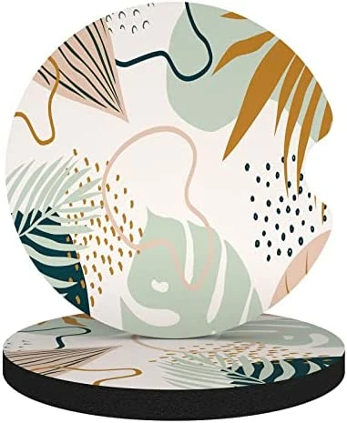 Top 10 ✔️ Car Cup Holder Coasters, 2 Pack Universal Auto Anti Slip Insert Coaster, Rubber Car Coasters With A Finger Notch, Cute Car Assecories For ???? Women Men, Cup Mat For Most Car Interior (Desert Leaf) ❤️ 14 Top 10 ✔️ Car Cup Holder Coasters, 2 Pack Universal Auto Anti Slip Insert Coaster, Rubber Car Coasters With A Finger Notch, Cute Car Assecories For ???? Women Men, Cup Mat For Most Car Interior (Desert Leaf) ❤️ - Image 12