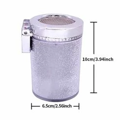 Top 10 ???? Bosaidong Car Ashtray, Auto Ashtray With LED Light, Mini Car Trash Can, Portable Ashtray With Lid Suitable For Most Vehicles, Silver ???? -Car Seat Covers shop 41554Xp76EL