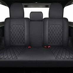 Cheap ???? Jeep Wrangler JK JL 4-Door Seat Covers Full Set Custom Fit 2007-2023 Unlimited X Rubicon 392 Sahara Willys Sport High Altitude 4X4 Truck Pickup Waterproof Leather (Full Set/Black-R) ???? -Car Seat Covers shop 415BnzlE60L. AC